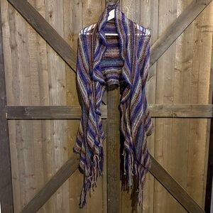 Striped Knit Shawl/Shrug EUC